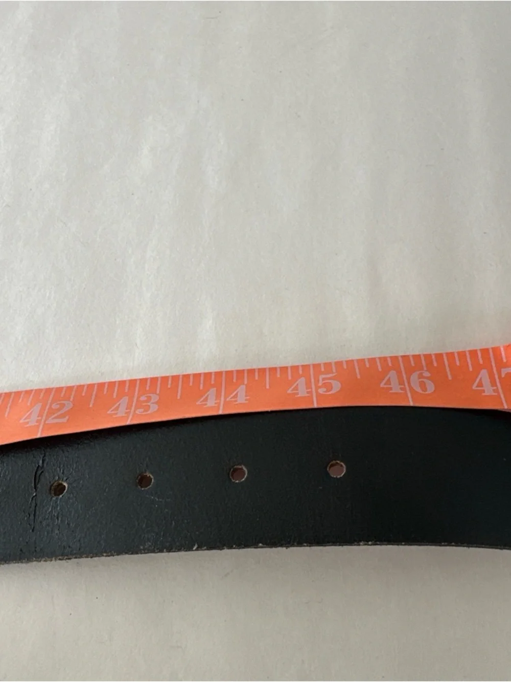 TOP GRAIN LEATHER OIL TANNED BLACK BELT SIZE 44 MADE IN USA